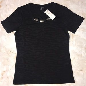 NWT Conrad C Collection Black Top